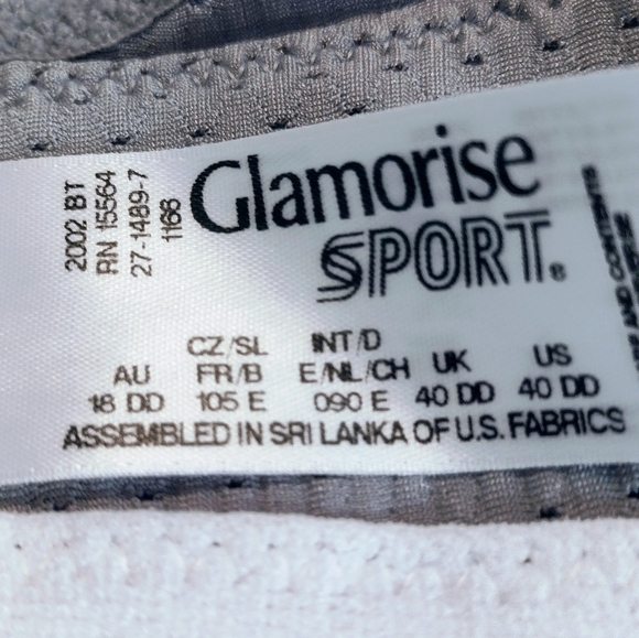 Glamorise Women's Double-Layer Custom-Control Sport Bra NWOT - Picture 7 of 8